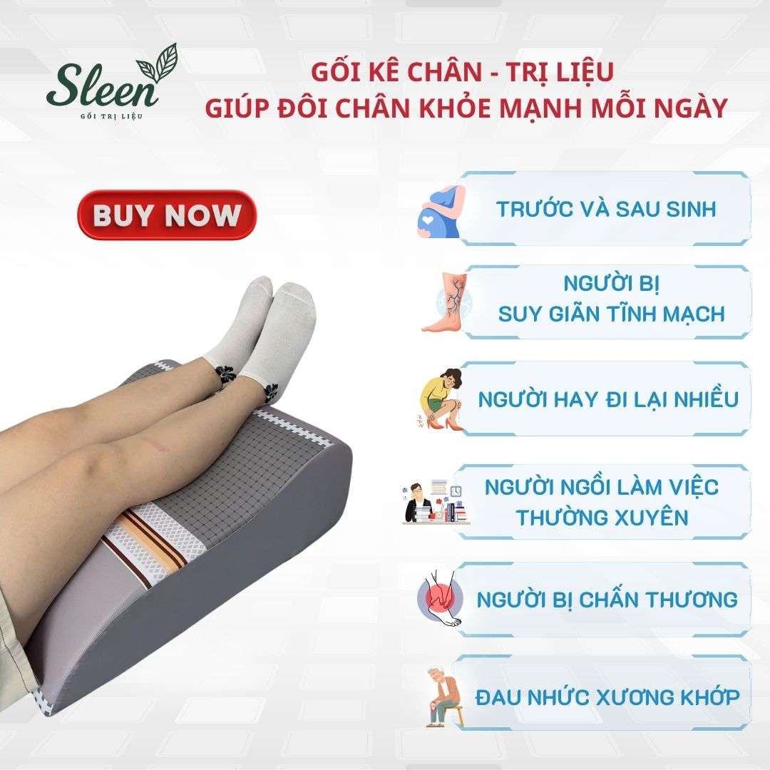 Gối kê chân hỗ trợ giảm suy giãn tĩnh mạch Sleen