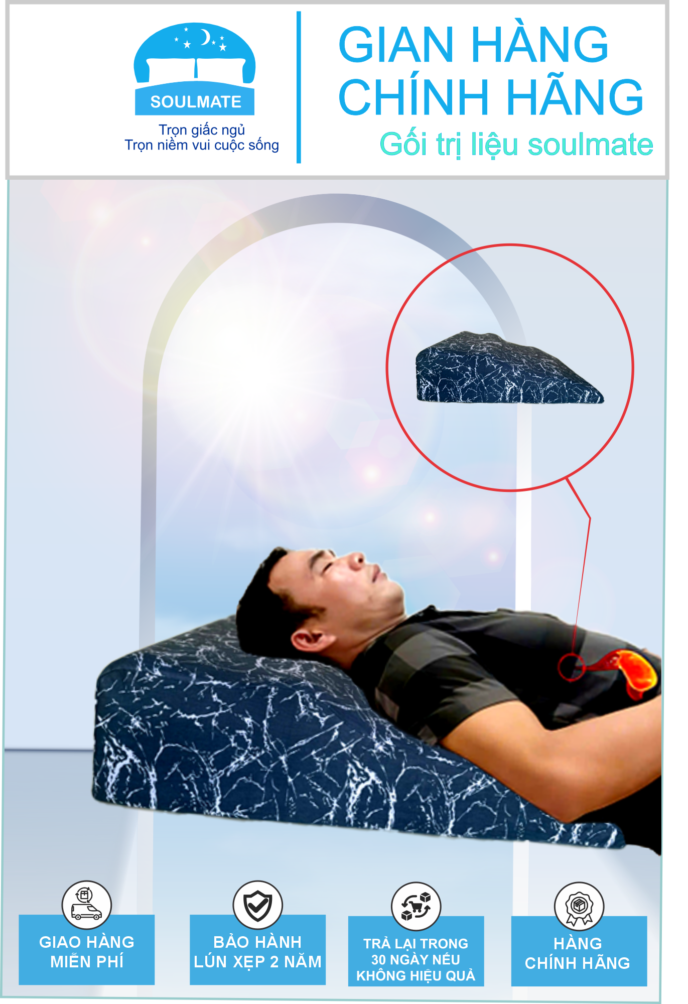 Gối Hỗ Trợ Giảm Trào Ngược Dạ Dày SLEEN – Giải Pháp Tự Nhiên, An Toàn & Hiệu Quả Tại Nhà 1