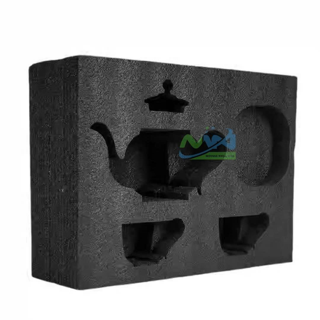 Xưởng Gia Công Mút Xốp Định Hình Cho Bộ Ấm Trà Gốm Sứ – Giải Pháp Đóng Gói An Toàn & Cao Cấp 1