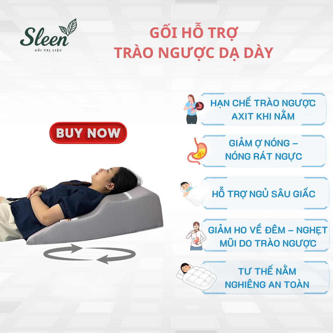 gối trào ngược dạ dày
