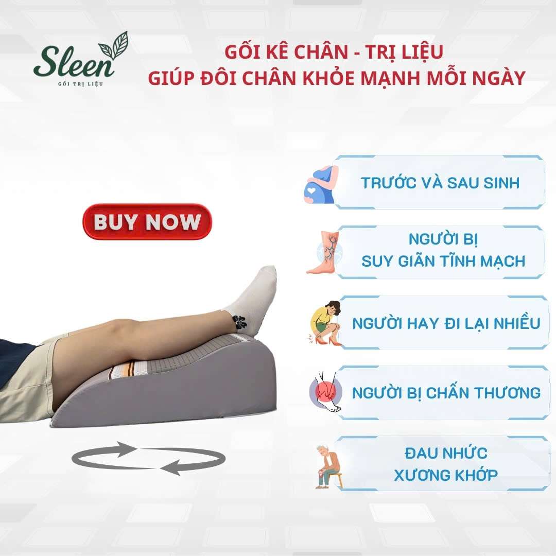 công dụng của gối kê chân sleen