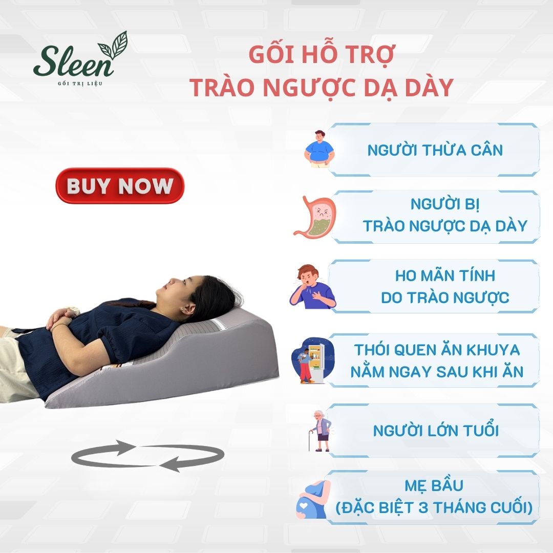 Gối Hỗ Trợ Giảm Trào Ngược Dạ Dày SLEEN – Giải Pháp Tự Nhiên, An Toàn & Hiệu Quả Tại Nhà 1