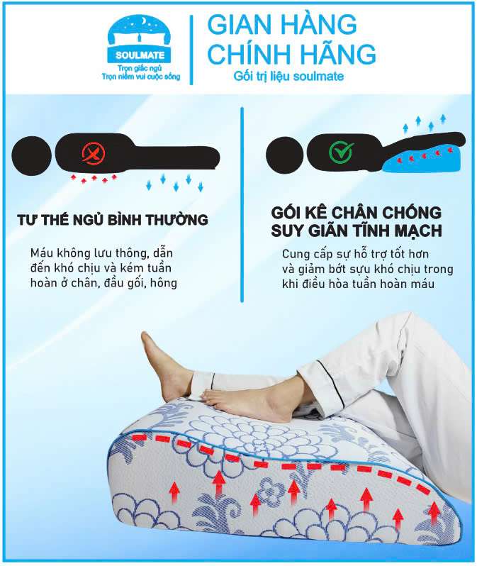 gối kê chân giãn tĩnh mạch sleen